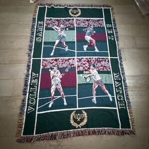 Goodwin Weavers Tennis Themed Throw Blanket